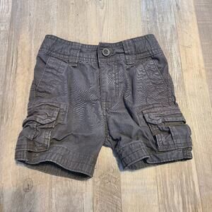 First Wave 2T boy gray denim pocket shorts with elastic adjustable waistband